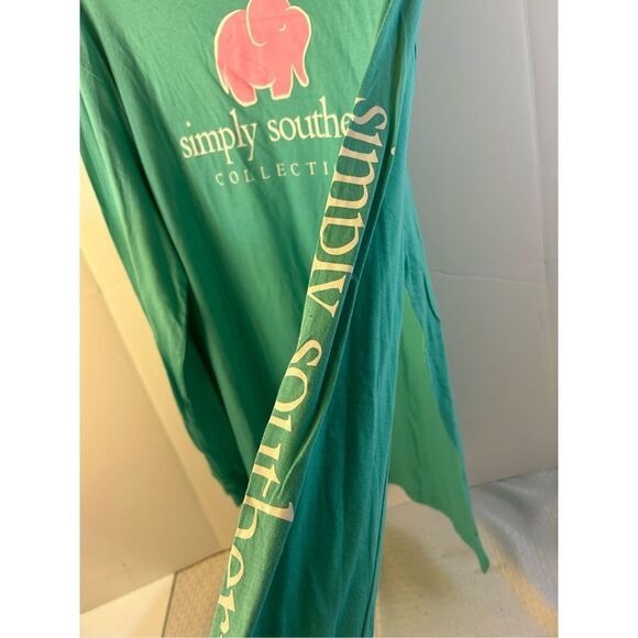 Simply southern long sleeved thin hoodie t shirt green elephant large NEW rn#147 - Picture 3 of 10